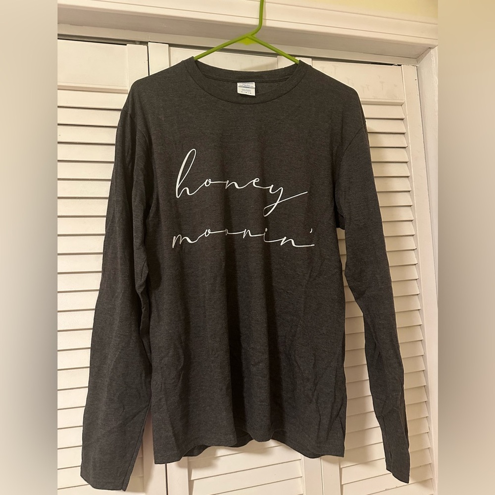 Honey Moonin’ Gray Long Sleeve Tee
